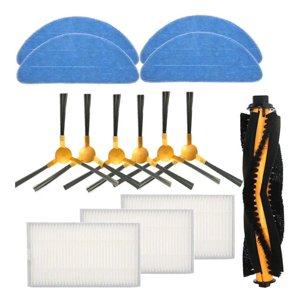 فرشاة رئيسية ممسحة الملابس فلتر HEPA فرشاة جانبية لأجزاء المكنسة الكهربائية Proscenic 800T 820S ملحقات فرشاة التنظيف