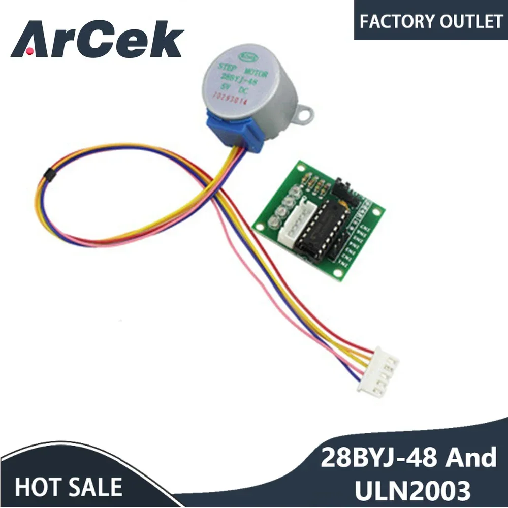 Raspberry Pi kit 1Set 28BYJ-48 5V 4-Phase Stepper Step Motor + Driver Board ULN2003 with drive Test Module Machinery Board