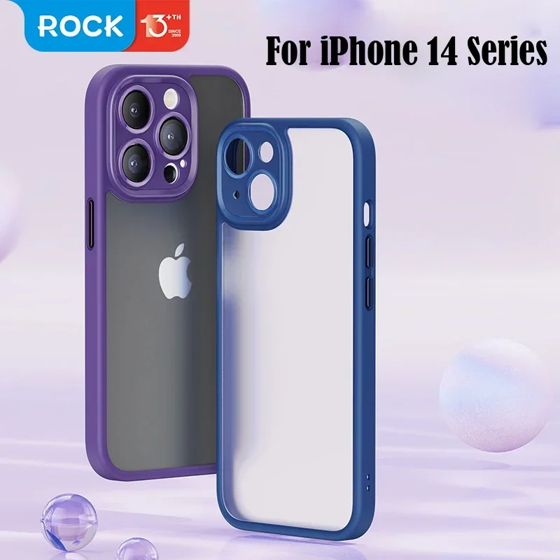 

For iPhone 14 Pro Max ,15 Pro Case ROCK Shockproof Matte PC Case TPU Bumper Anti-knock capa For iPhone14 Plus Funda