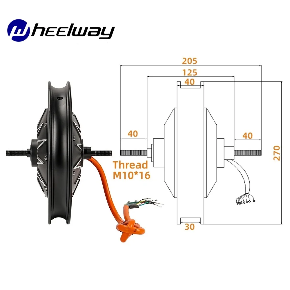 Hub Motor for Electric Bicycle Wheel, High Power  Motor for Ebike, 14 inch, 48V, 60V, 72V, 1500W, 3000W, 3500W