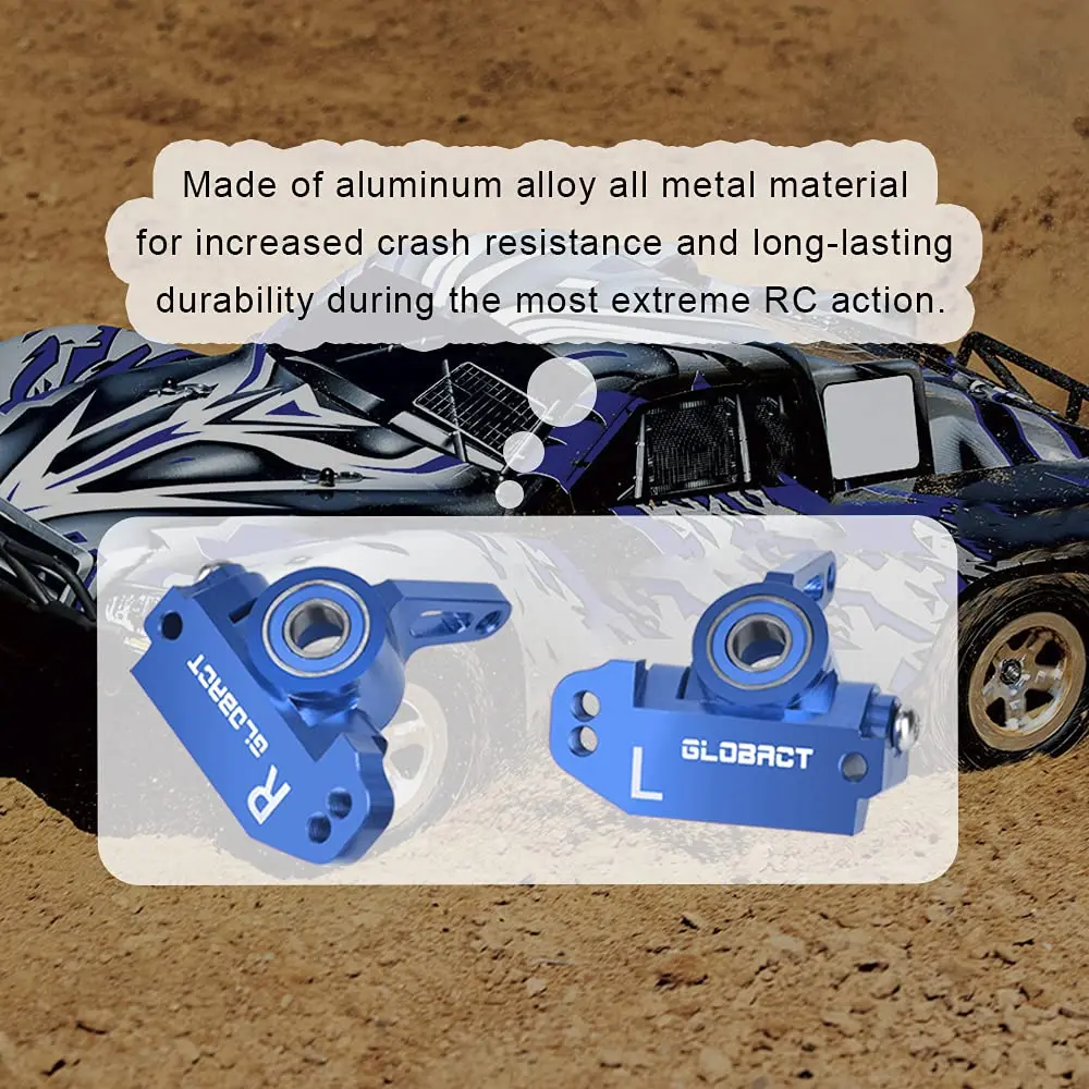 GLOBACT Aluminium Front Caster Block & Stuurblokken kit met Kogellagers voor 1/10 2WD Slash Stampede Rustler Onderdelen