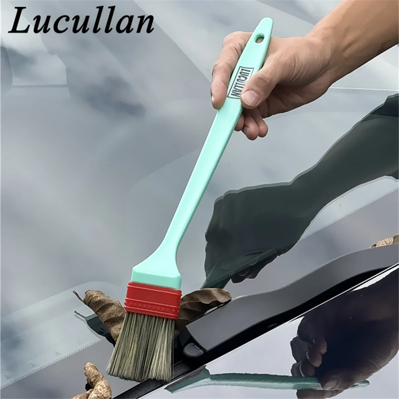 Lucullan New Launch Car Detailing Tools For Exterior Car Cowl Windshield Trunk Groove Cleaning Brush