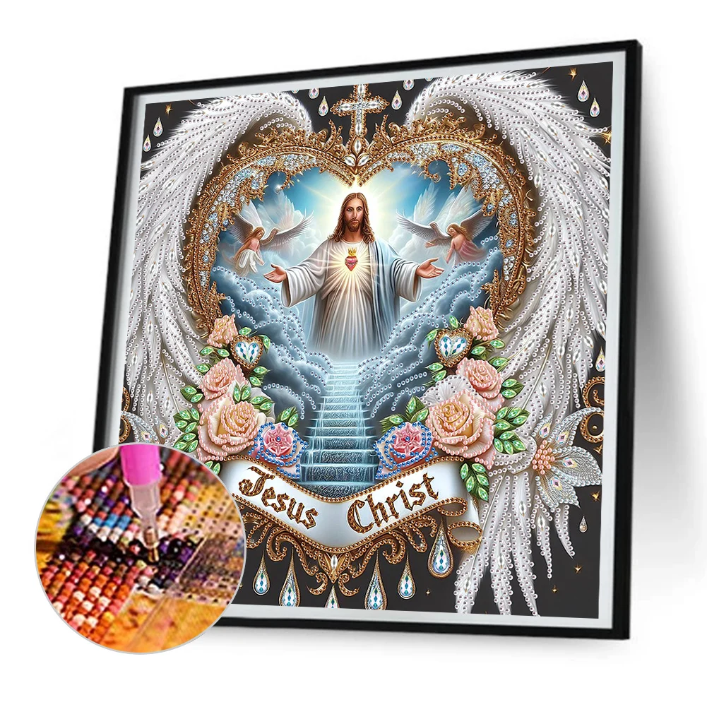 5D DIY Partial Special Shaped Drill Diamond Painting Virgin Mary Jesus Decor