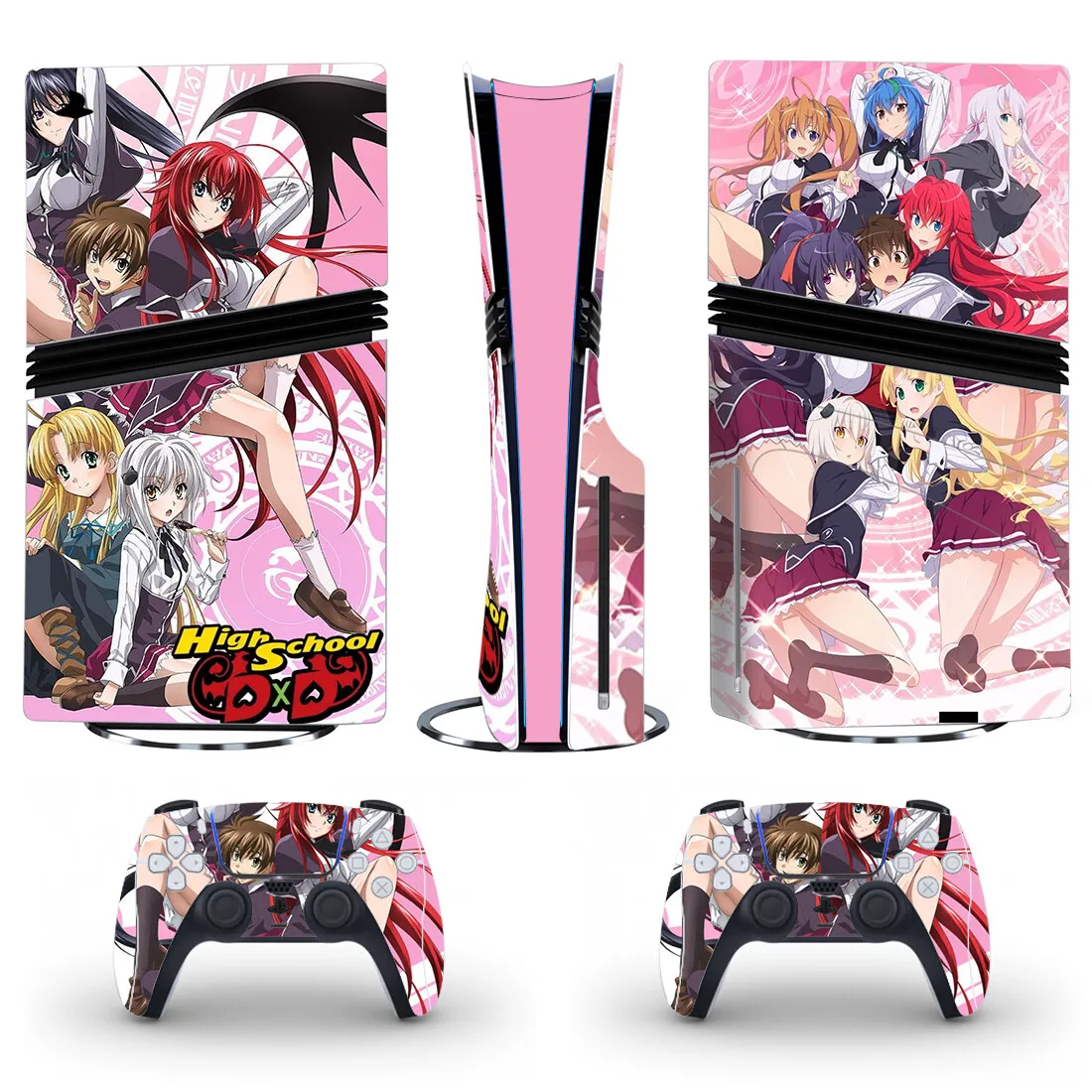 High School DXD PS5 Pro Disc Digital Skin Sticker Decal Cover for Console and 2 Controllers PS5 Pro Disk Sticker Vinyl