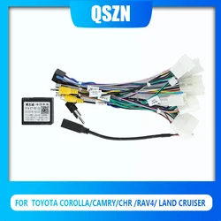 QSZN Android Canbus Box FT-RZ-01/FT-RZ-02 For TOYOTA CAMRY/Rav4/ COROLLA/PRADO/120/SIENNA Harness Wiring Cables Car Radio