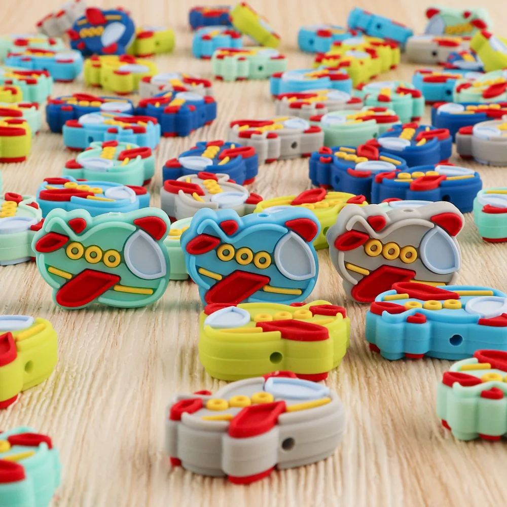 5 Stücke Silikon Perlen Mini Neue Flugzeug DIY Schmuck Zubehör Halskette Zubehör
