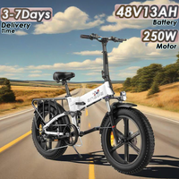 ENGWE X E-Bike 250W Motor 48V13AH Removable Battery 7-Speed Folding Electric Bicycle 20*4-Inch Tire All Terrain Electric Bike