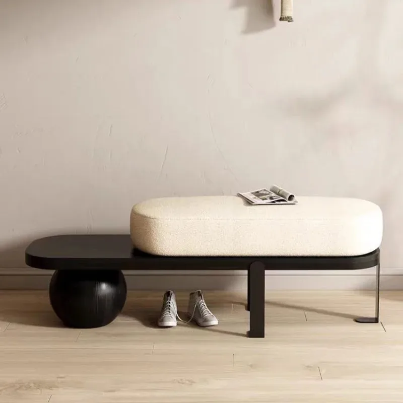 Creative Solid Wood Shoe Bench for Living Room, Home Entrance, Porch, or Bedroom——Nordic Style Ottoman Stool Upholstered Bench