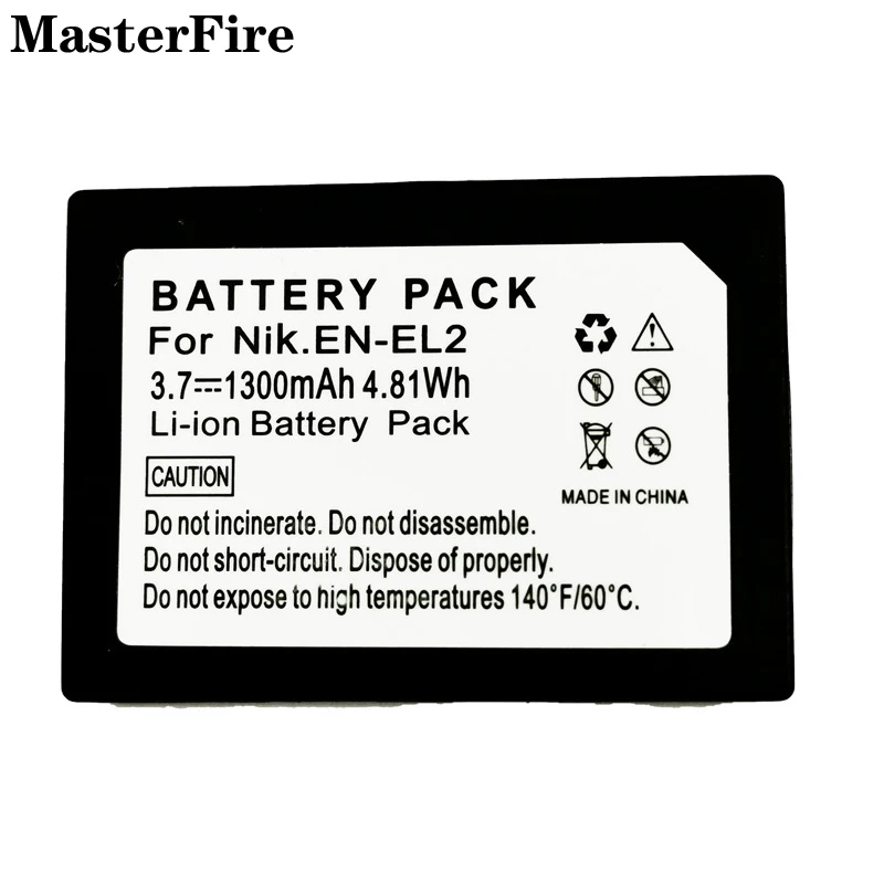 EN-EL2 EN EL2 1300mah 3.7V Camera Battery for Nikon Coolpix 2500, Coolpix 3500, Coolpix 3200, Coolpix 3100, Coolpix SQ Batteries