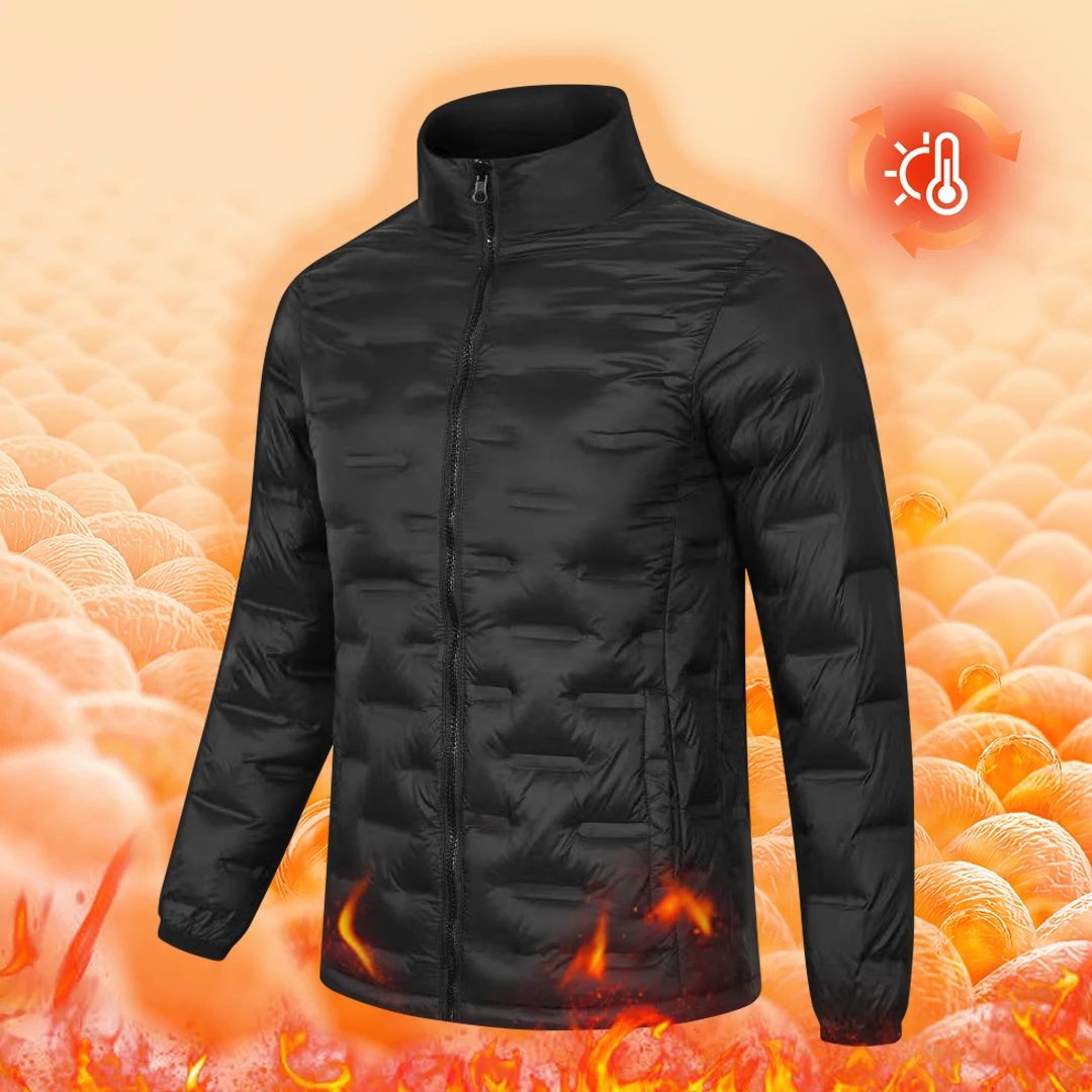 

Men's Autumn Winter Outdoor Down Jackets Windproof Waterproof Warm 70% White Duck Down Stand Collar Coats Plus Size S-4XL