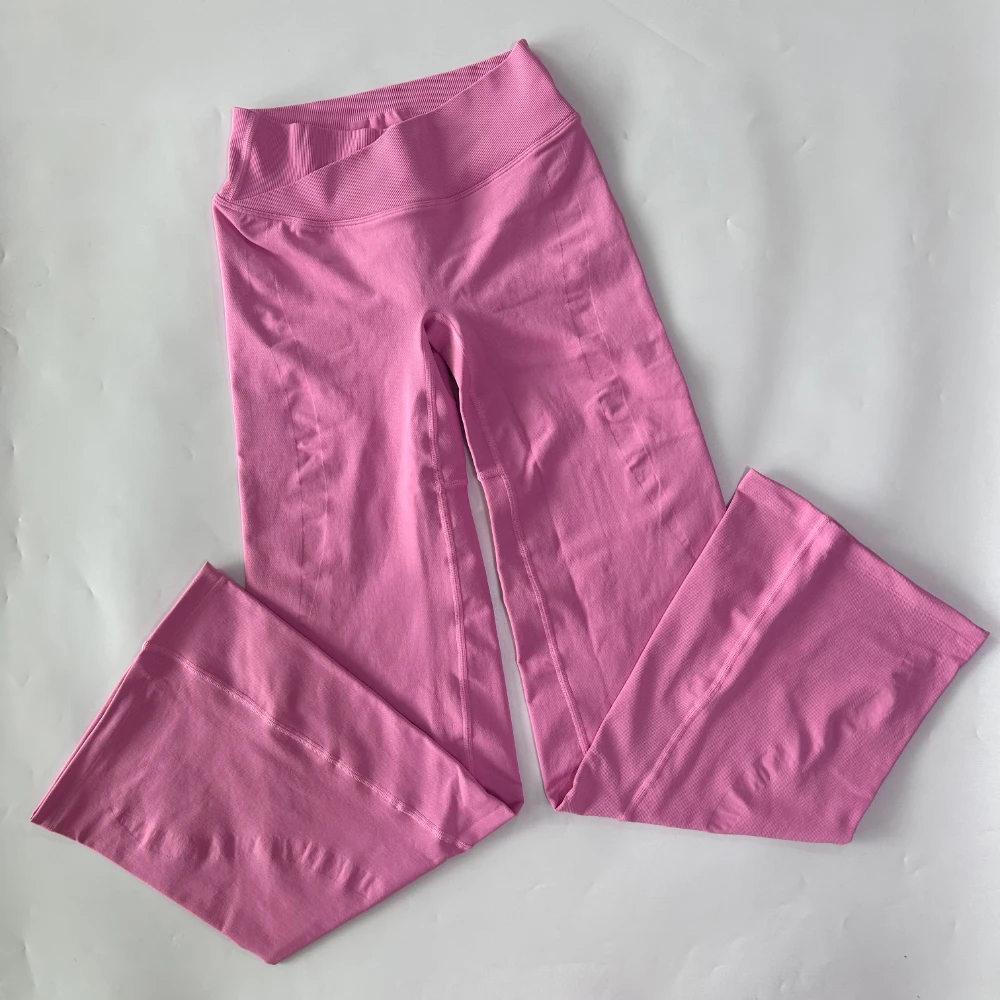 Flares Legging voor dames Naadloze yogabroek Crossover V-vormige taille Uitlopende GYM-legging Sportlegging Trainingsbroek