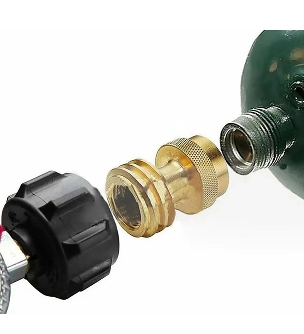 North American standard propane tank adapter universal gas cylinder 1 pound to 20 pound propane tank brass adapter converter