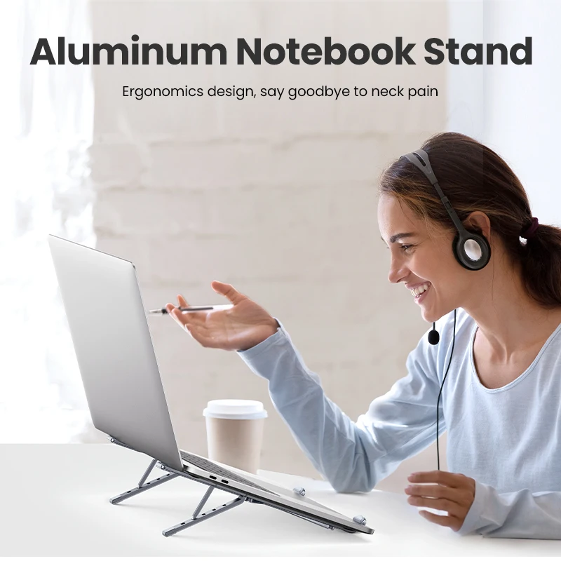 Ugreen Laptop Stand Houder Voor Macbook Air Pro Opvouwbare Aluminium Verticale Notebook Stand Laptop Ondersteuning Macbook Pro Tablet Stand