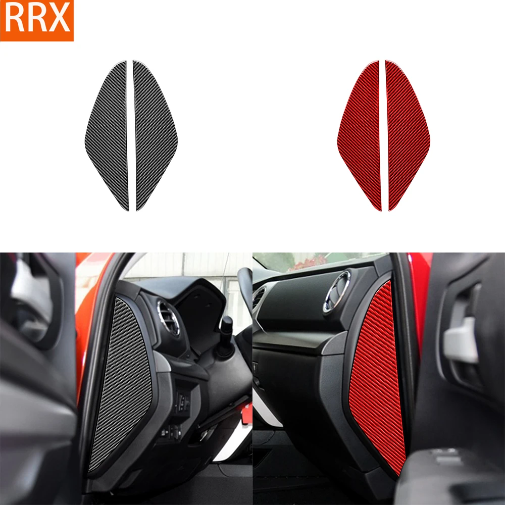 For Toyota Tundra 2014-2021 Real Carbon Fiber Stickers Door crash cushion Panel Trim Cover Car Accessories Interior decorative