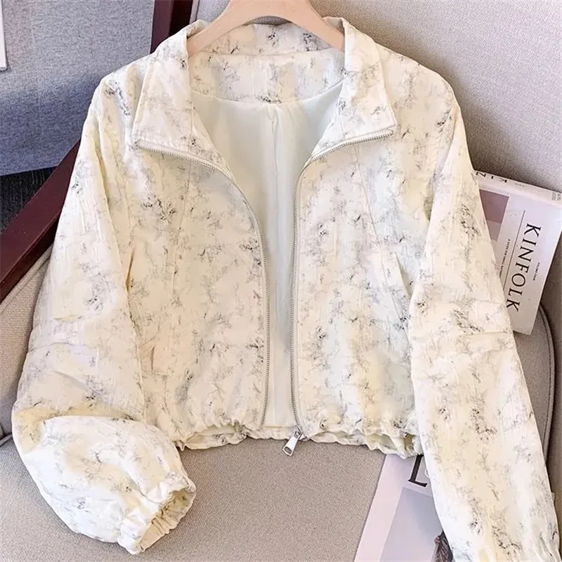 

Весна 2024, новое женское модное пальто, этого года, взрывы, короткая женская повседневная куртка, свободная женская простая верхняя одежда