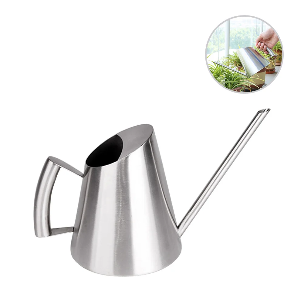 

900Ml Stainless Steel Watering Kettle Premium Solid Construction Long Spout for Indoor Outdoor Plants Flower Gardening Tool