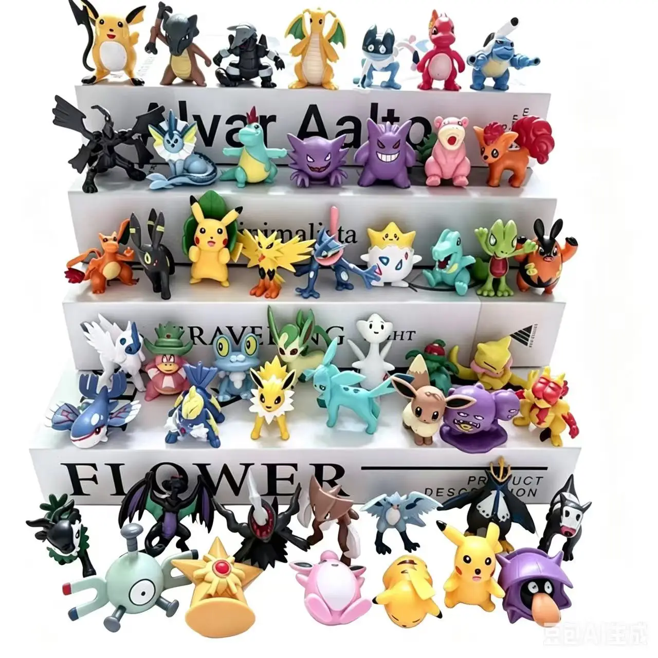 24-72 Stück Pokemon Anime-Figuren Pikachu Actionfiguren 4-6cm Cartoon Mini Haustier Dekorative Sammlermodelle Puppen Spielzeug Geschenk