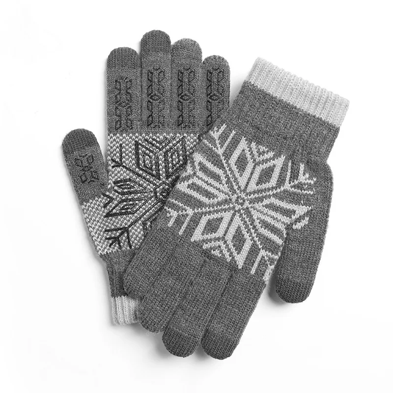 Xiaomi-guantes de punto de invierno para hombre, manopla de dedo completo para pantalla táctil, gruesa, mantiene el calor, de lana sólida, de negocios, de alta calidad