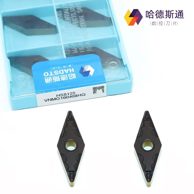 

Hadsto 100% Original Vnmg 160404 Hq Vnmg 160408 Hq Hs8125 Lathe Carbide Tool Outer Circle Cnc Turning Blade Processing Steel Parts