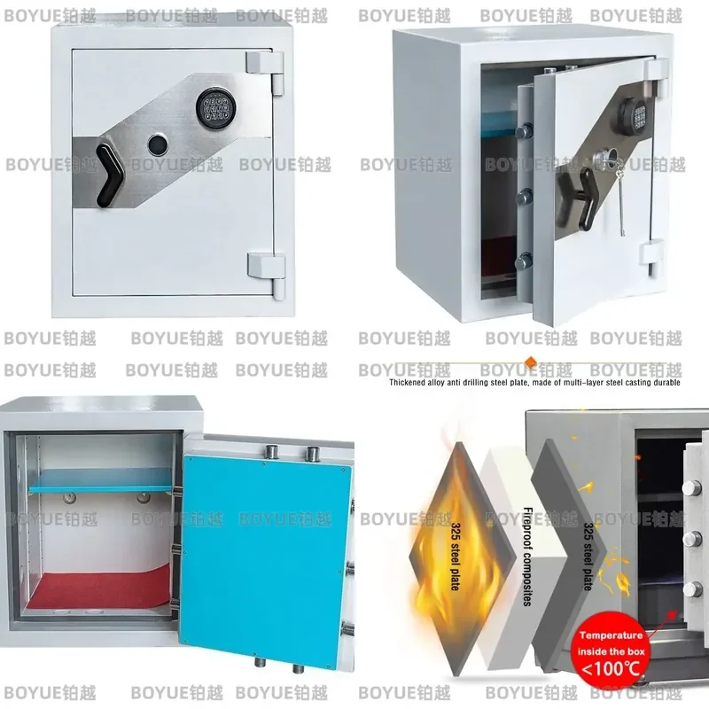 Fireproof Safe Box Small Home Hidden Anti Theft Password Lock All Steel Heavy Duty Security Cabinet for Money Documents
