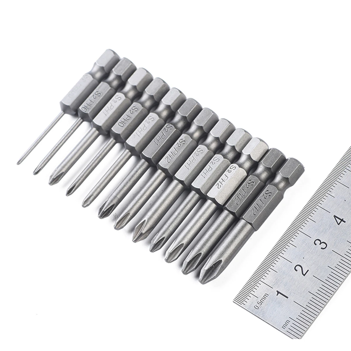 

12 pcs Magnetic Screwdriver Bits Alloy Steel Titanium Coated Durable Long Lasting Repair Tool Set For Electrician