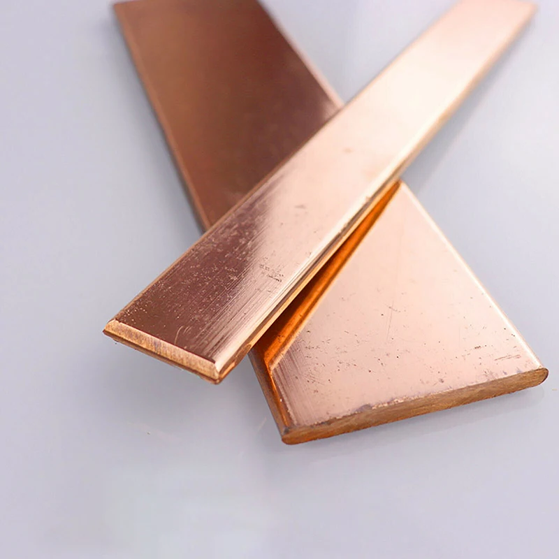 1pcs Thickness 10/12mm 99.9% Pure Red Copper Flat Metal Plate T2 Metal Rod Flat Bar Strip Width 20 30 40 50 60 80 100mm