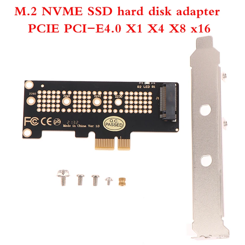 1Pc For M.2 Nvme Ssd Hard Disk Transfer Pcie Pci-e4.0 x1 x4 x8 x16 Adapter M Key Interface Card M.2 Nvme Pcie Adapter