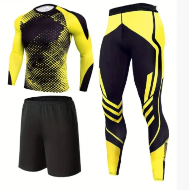 مجموعة الملابس الداخلية للرجال، ملابس رياضية للجري والتدريب، طبقة أساسية مضغوطة، بدلة الركض للرجال، بدلة MMA للصالة الرياضية