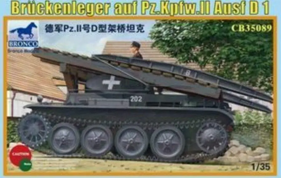 

Bronco model CB35089 1/35 BIUCKENLEGER AUF PZ.KPFW.II AUSF D 1 Model Kit