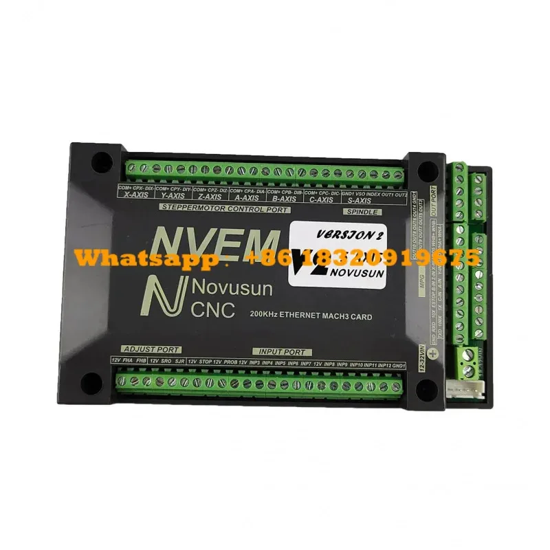 Mach3 NVEM V5 Controller   NVMPG Handwheel With USART Port Instead Of General Port6 Axis MPG For DIY CNC Router 75W 24V Power