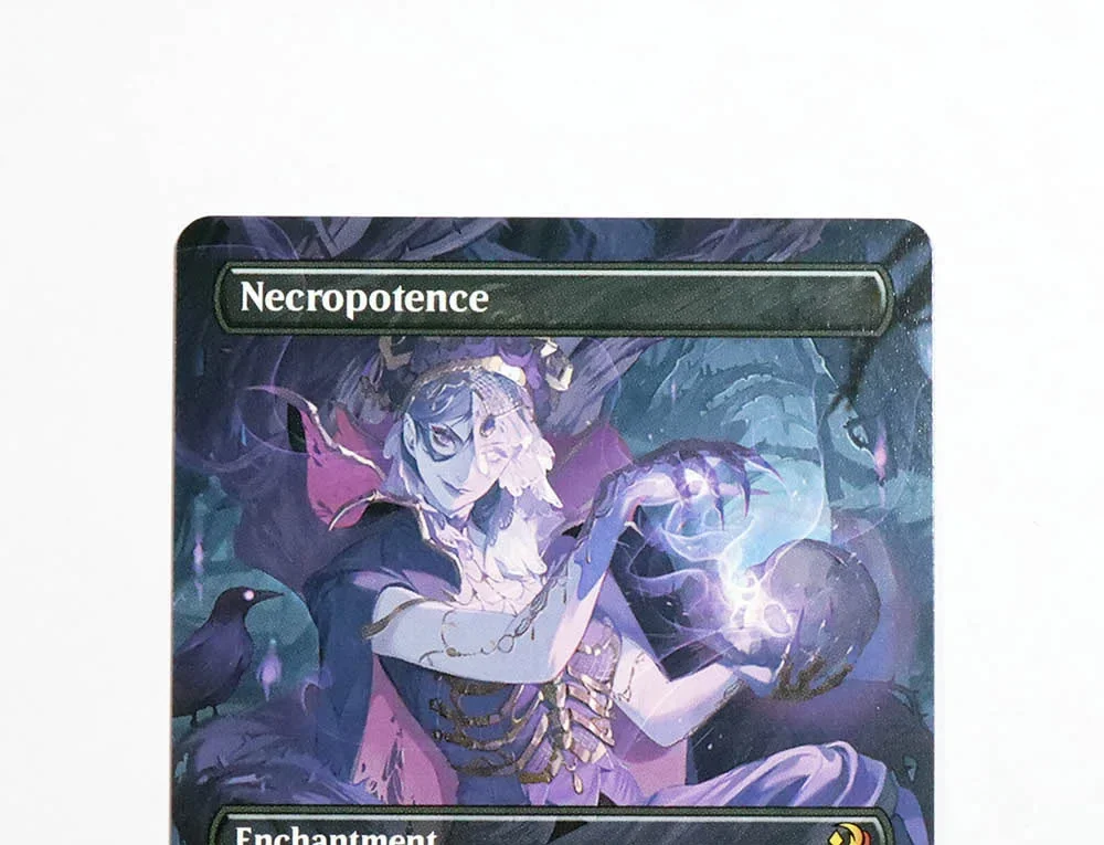 Necropotence holo / احباط TCG بطاقات الوكيل السحري لعبة جودة الوكيل جمع مجلس اللعب لعبة بطاقات التداول الوكيل