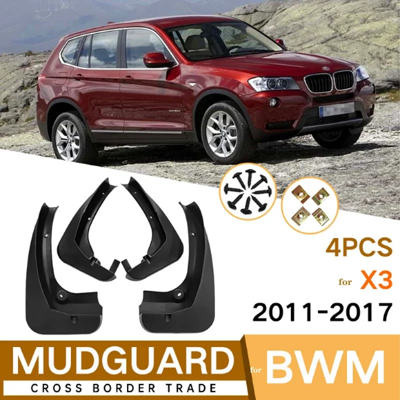 

Для BMW X3 F25 2011- 2022 автомобильный брызговик 4x крыло брызговиков Стайлинг новое обновление грязезащитный клапан Защита от брызг