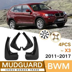 For BMW X3 F25  2011- 2022 Car Mudflap 4x Mudguards Fender Styling New Upgrade Mud Guard Flap Splash Protection