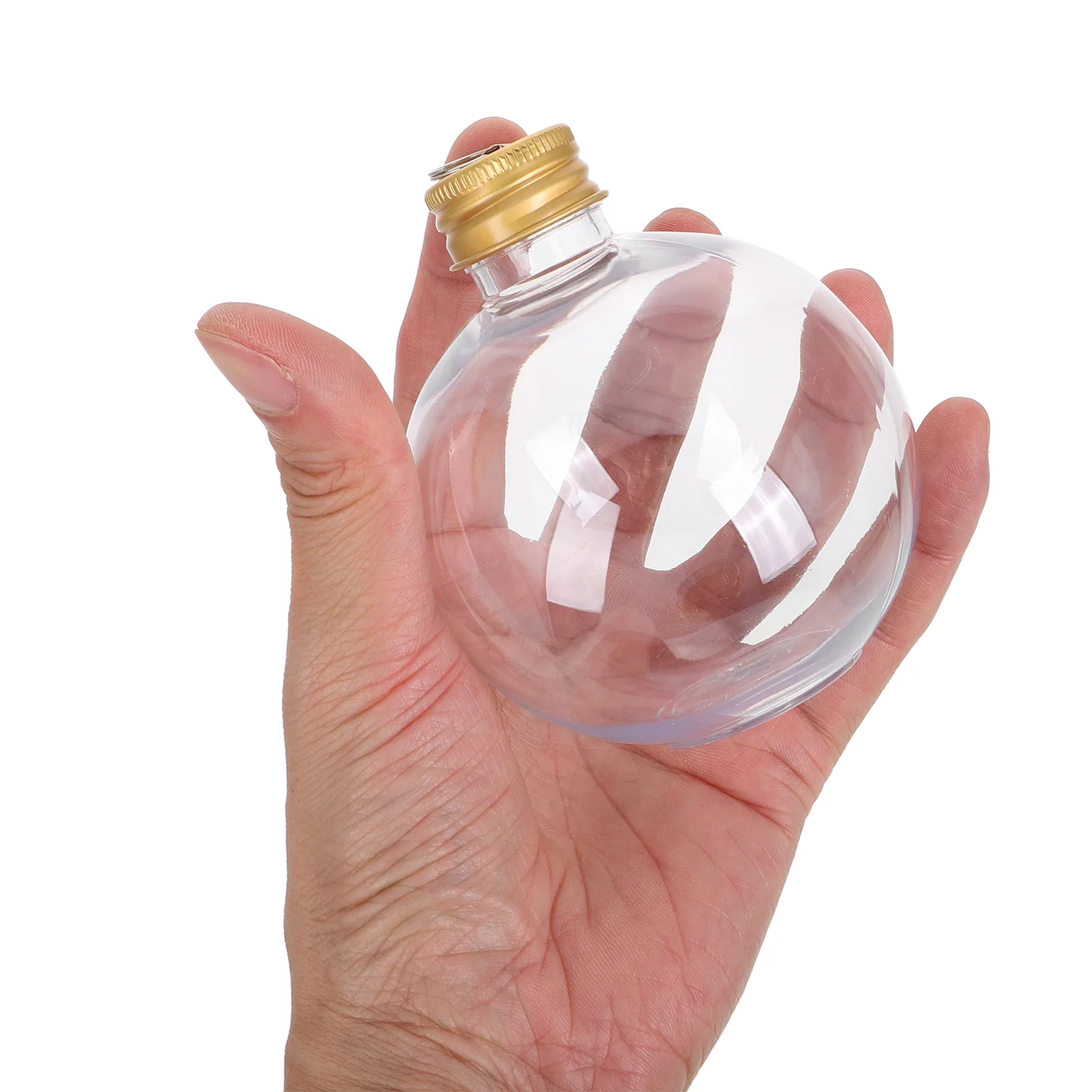 10 Pcs Christmas Spherical Bottle Milk Empty Juice Bottles Iced Coffee Daily Container Travel The Pet Anti-leak Transparent