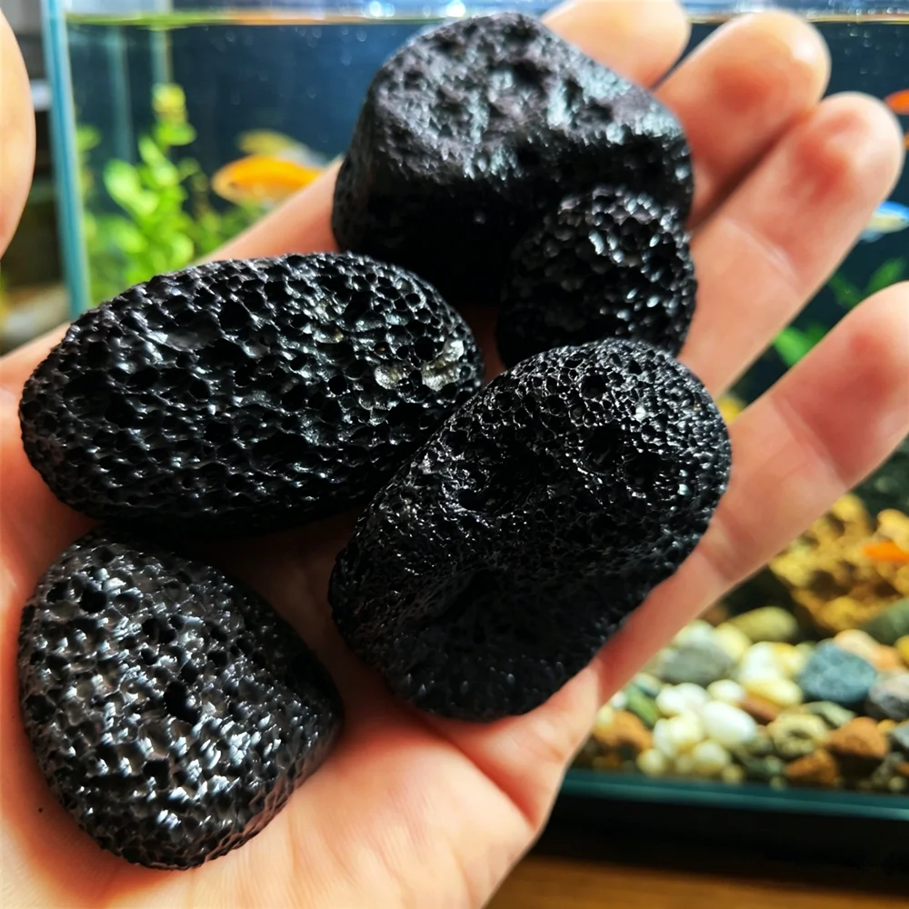 Natural Aquarium Fish Tank Filter Media Volcanic Rock Biological Ball Bio Filter Clear Water Decoration Honeycomb Filter Stone