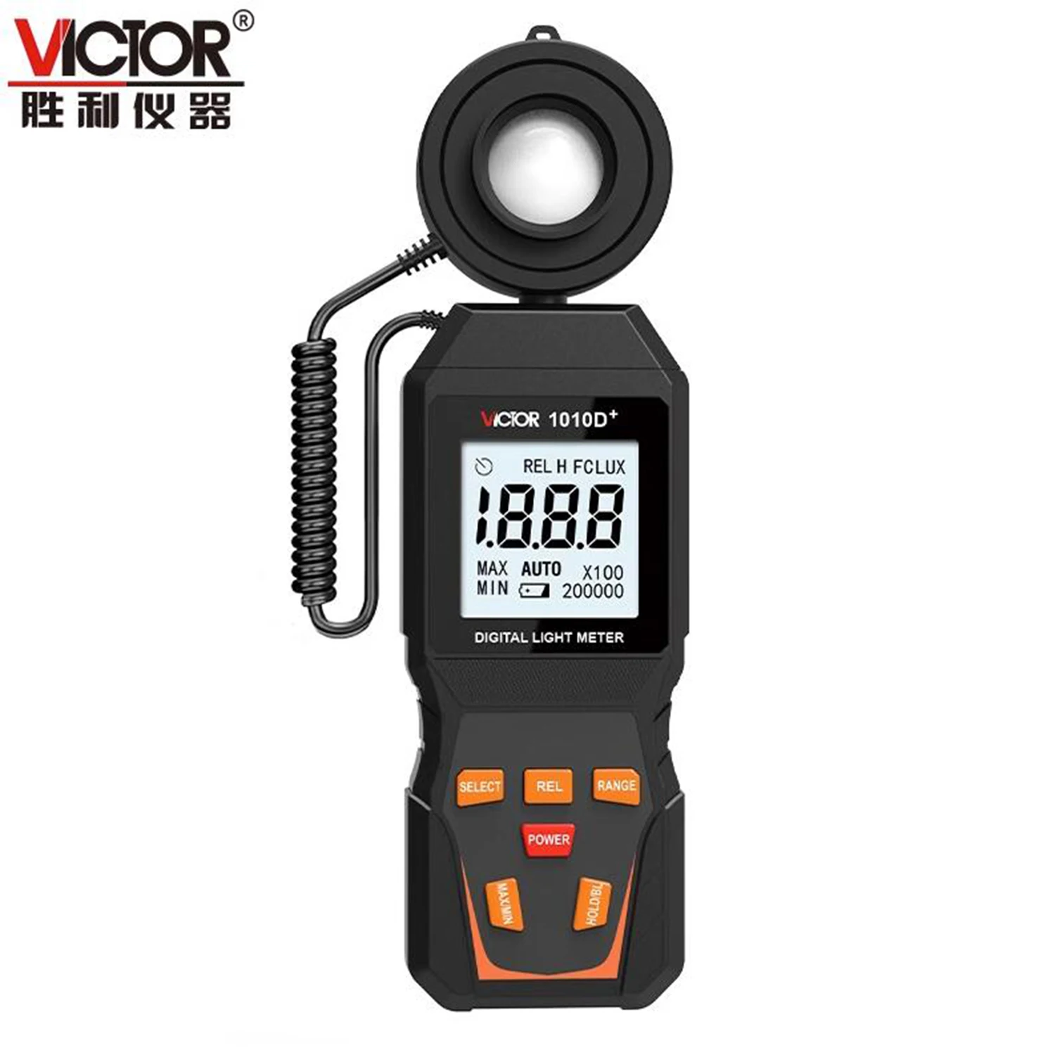 VICTOR 1010D+ 1010DL Factory price 4-bit LCD Digital Light Meter with Wireless 0-200000 LUX spectral 320-730nm silicon photocell