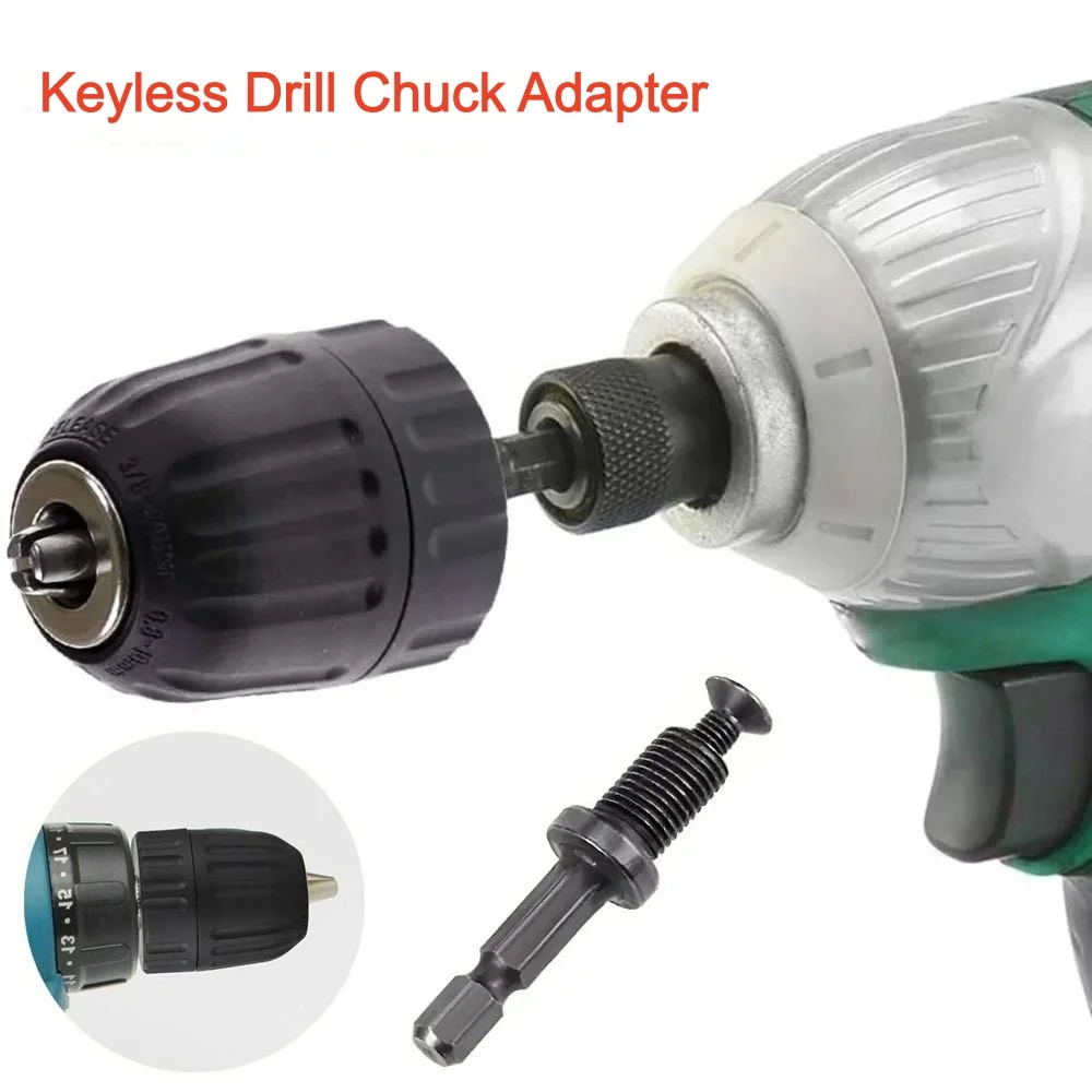 1/2/5pcs Keyless Drill Chuck Converter, 3/8 