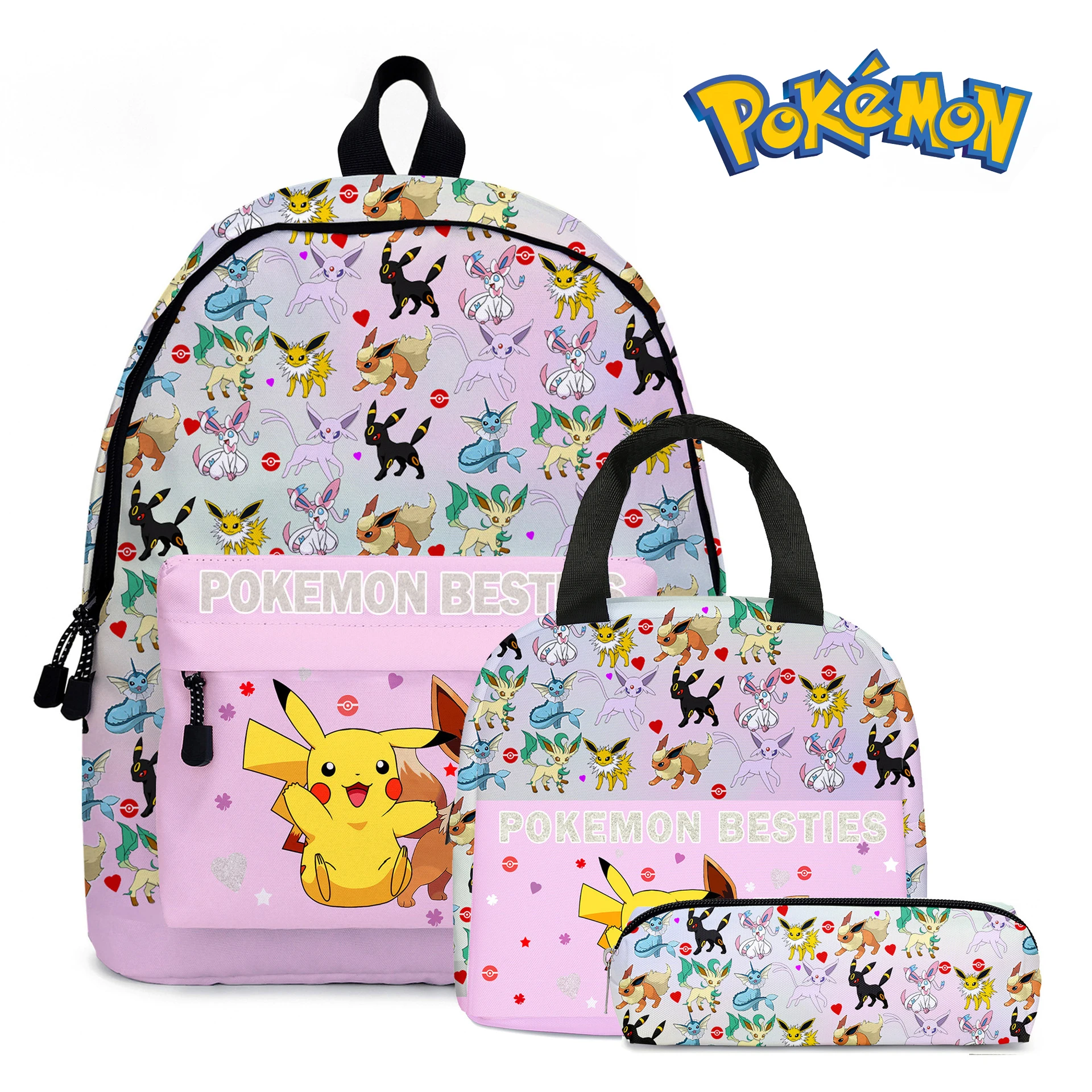 Pokemon Pikachu Pet Elf School Bags Backpacks Anime Kids Kawaii Big Capacity Travel Bag Teenagers Schoolbag Girls Boys Rucksacks