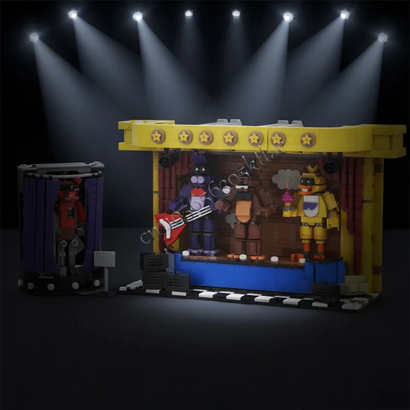 1878 pièces, série de personnages de jeux populaires, marionnettes de fête d'horreur, MOC, construction modulaire personnalisable, modèle de blocs de construction, bricolage, jouet de vacances pour garçon, cadeaux