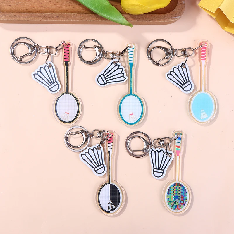 Porte-clés de Badminton en plastique de luxe, Cool, pour voiture, pendentif, sac à dos, décoration pour cadeau pour passionnés