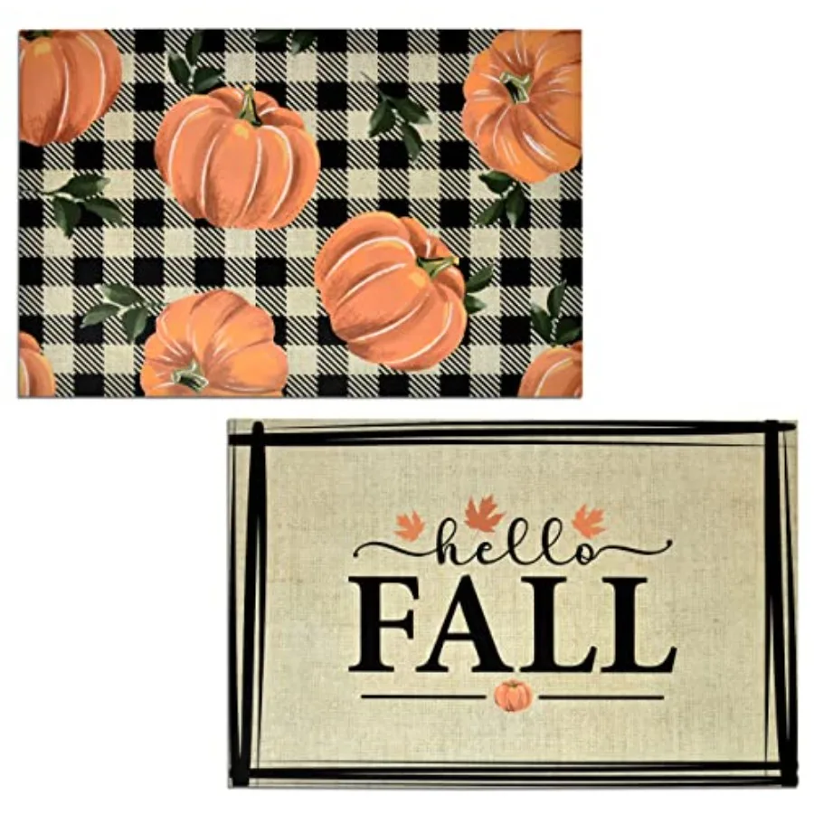 

- Одноразовые бумажные коврики для урожая, 50 шт., настольный коврик Hello Fall Orange Pumpkins для Хэллоуина, Дня Благодарения, 11 x 17 дюймов, ужина P
