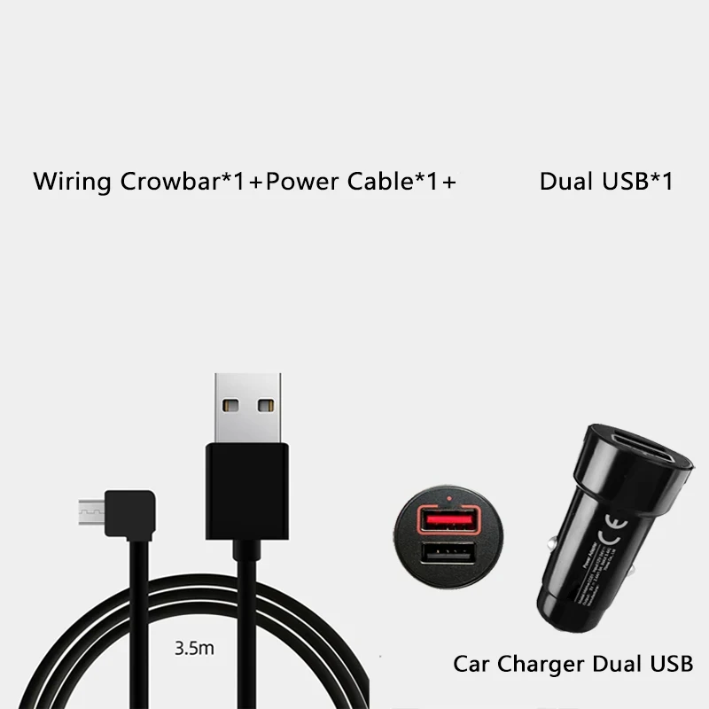 Micro USB cabo de carregamento para carro DVR, 70mai, 4K, A800S, A500S, 70mai, 1S, D06, D07, D10, M300