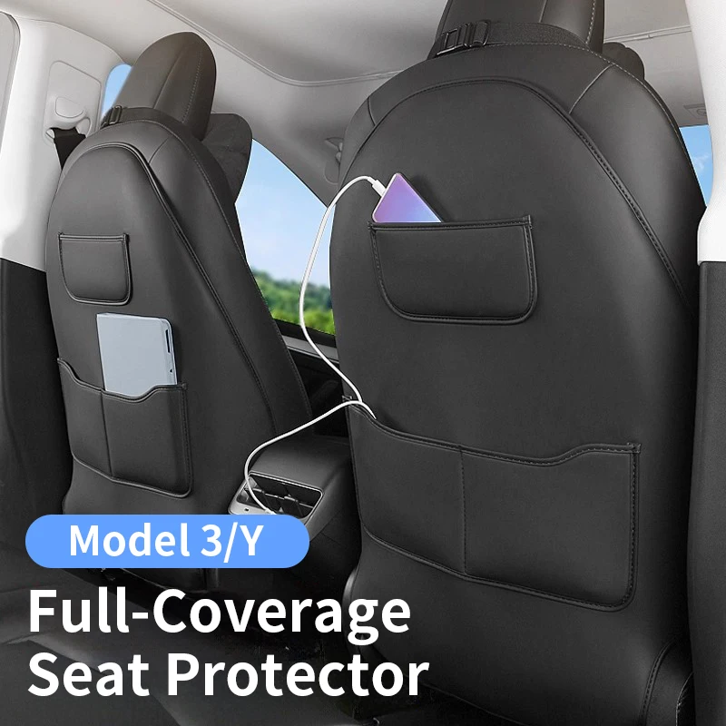 

For New Tesla Model Y/3 Front Seat Back Anti-Kick Mat Anti-scratch Durable Car Interior Decoration Protection Accessories