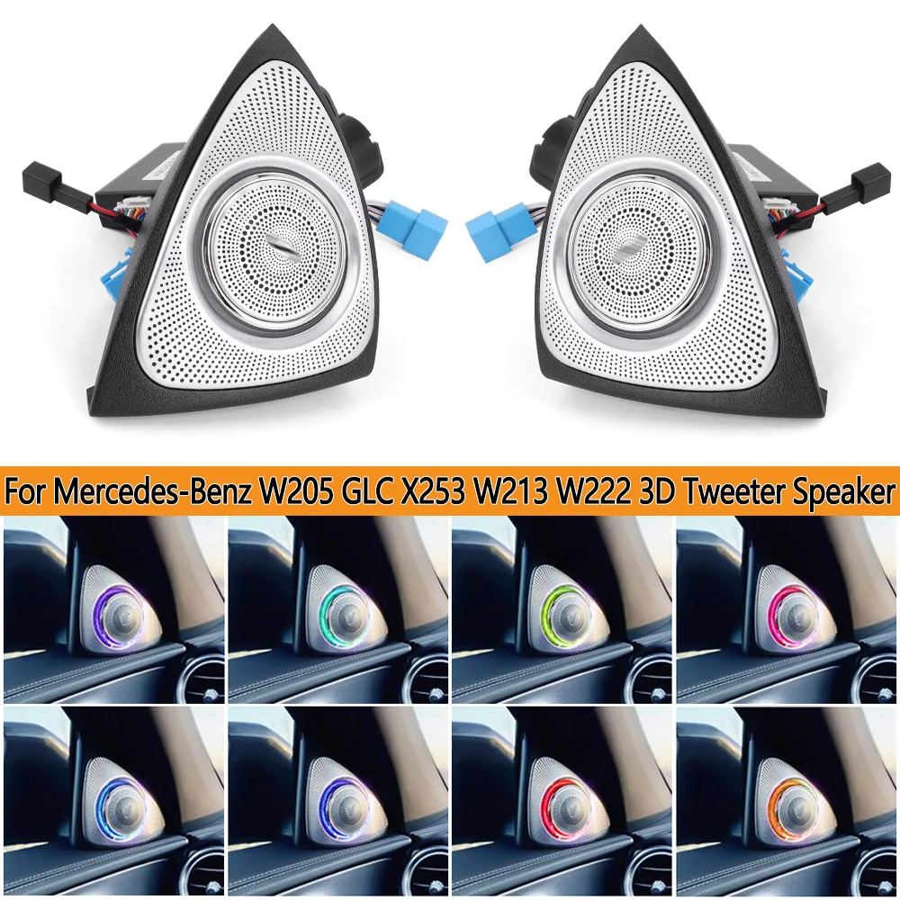 Für Mercedes Benz W205 GLC X253 W213 W222 Ambientebeleuchtung Zubehör 3D Rotations-Leuchthochtöner LED Leuchtender Lautsprecher Nachrüstsatz