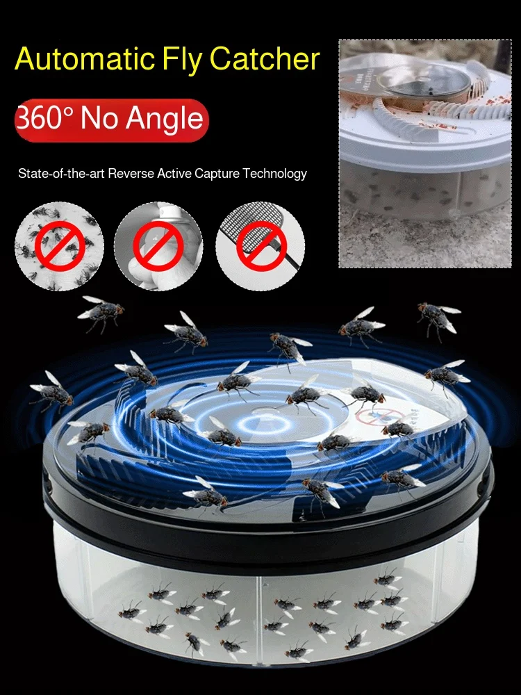 

Fly Trap Fully Automatic Silent Fly Trap Bait Trap Fly Trap Kitchen Automatic Pest Catcher Removable Insect Pest Catcher