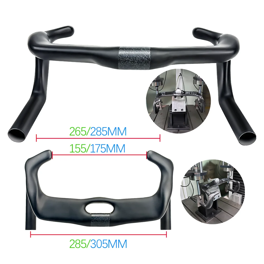 BALUGOE Hochfeste Carbon-Faser TT Fahrrad-Rennlenker, Death Flying Fahrradlenker, Matt 31,8mm Split-Lenker Impact