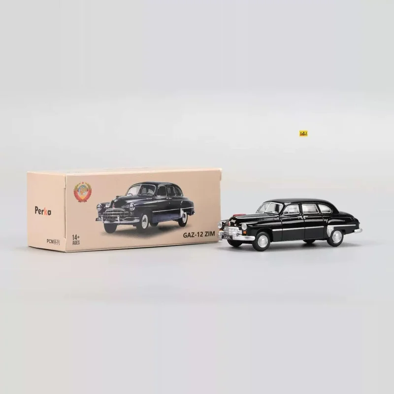 Nieuw Op Voorraad Perka 1:64 Sovjet Gaz-12 Zim Sedan Auto Legering Miniatuur Diecast Zim Ornamenten Custom Speelgoed Kids Gift
