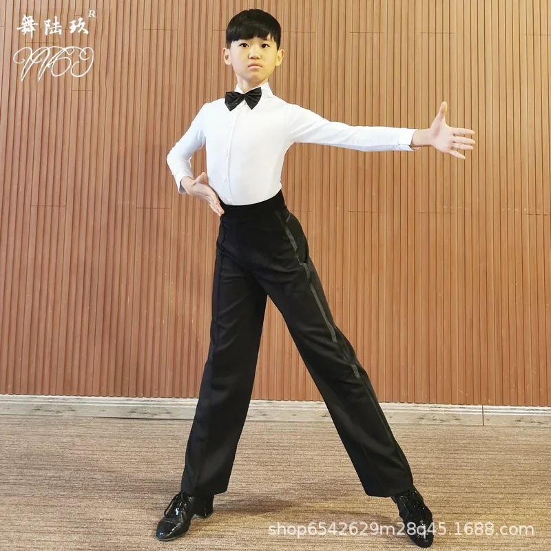 

Latin Dance Competition Dress Boys' Performance Costumes High end Children's Latin Dance Dress Standard Exam Skirt Pants