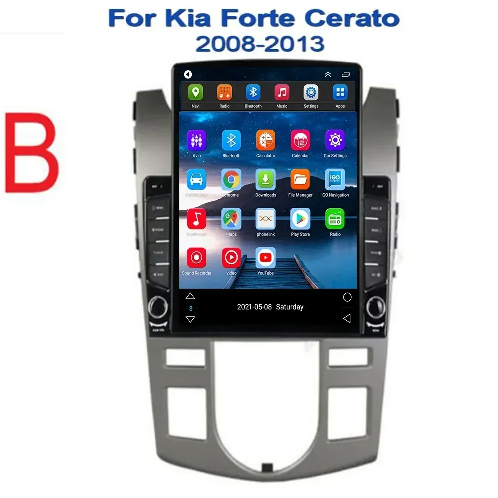 راديو السيارة تسلا شاشة عمودية لكيا فورتي سيراتو 2008-2035 نظام تحديد المواقع والملاحة ستيريو الوسائط المتعددة مشغل فيديو بلوتوث Autoradio