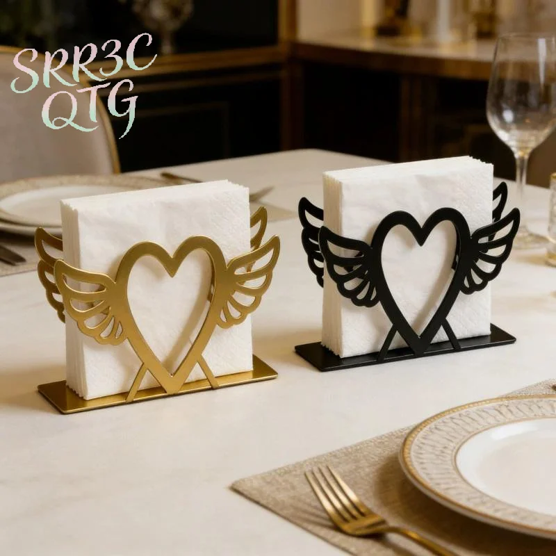 

Hot Sale 1Pc Elegant Metal Iron Napkin Holder Paper Drawer Storage Bracket Organizer For Kitchen Home Restaurant Dining Tabletop